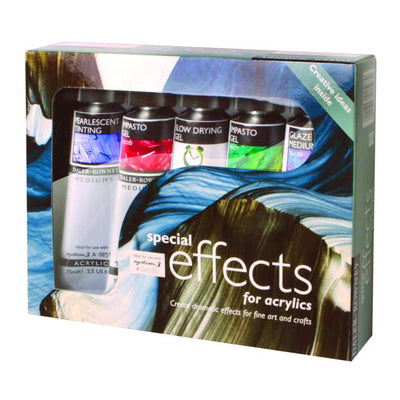 DALER & ROWNEY ACRYLIC COLOUR SPECIAL EFFECTS SET 5 X 75 ML