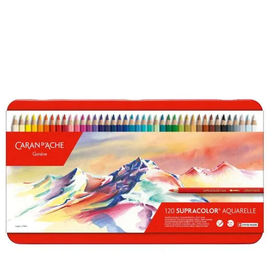 Matita Acquerellabile Caran D'Ache Supracolor Soft – Verde Scuro – 3888/229 – Mina Morbida 3,8 Mm Per Grandi Superfici, Colori Intensi E Coprenti