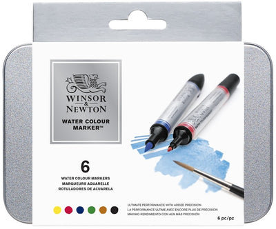 WINSOR & NEWTON WATER COLOUR MARKER SET OF 6 (290002)