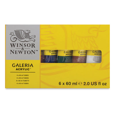 WINSOR & NEWTON GALERIA ACRYLIC COLOUR SET OF 6 X 60 ML (2190516)