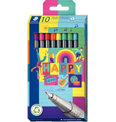 STAEDTLER TRIPLUS FINE LINER BRILLIANT COLOUR Set of 12 (334