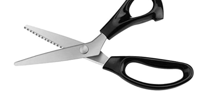 ELITE METAL ZIG ZAG SCISSORS BLACK 200MM Himalaya Fine Art
