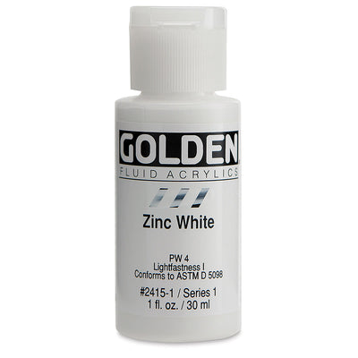 GOLDEN FLUID ACRYLIC 30 ML SR 1 ZINC WHITE 0002415-1