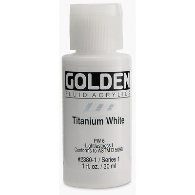 GOLDEN FLUID ACRYLIC 30 ML SR 1 TITANIUM WHITE 0002380-1