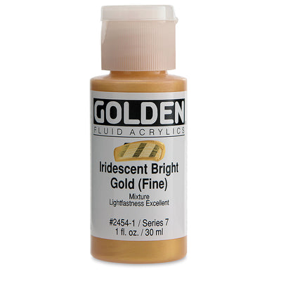 GOLDEN FLUID ACRYLIC 30 ML SR 7 IRISDISCENT BRIGHT GOLD FINE 0002454-1