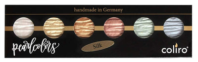 COLIRO WATER COLOUR PANS PEARLS SILK SET OF 6 (M750)