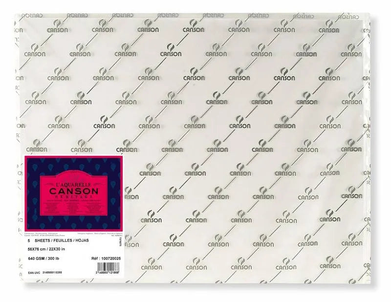 CANSON HERITAGE WATER COLOUR SHEETS COLD PRESSED 640 GSM 100 COTTON 2