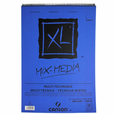 CANSON XL MIX MEDIA ALBUMS SPIRAL 15 SHEETS MG  300 GSM A2 (200001859)