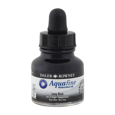 DALER & ROWNEY AQUAFINE WATER COLOUR INK LAMP BLACK 29.5 ML (035)