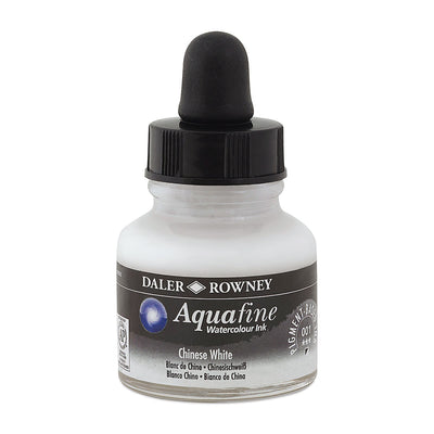 DALER & ROWNEY AQUAFINE WATER COLOUR INK CHINESE WHITE 29.5 ML (001)