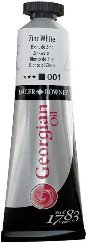 DALER & ROWNEY GEORGIAN OIL COLOUR 38 ML ZINC WHITE (111014001)