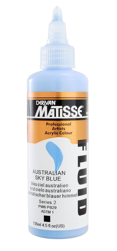 MATISSE FLUID ACRYLIC 135 ML SR 2 AUSTRALIAN SKY BLUE 1MFU35ASKBL