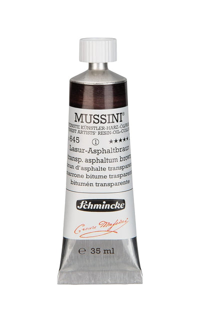 Schmincke Mussini Oil Colour 35 ML SR 1 Asphaltum Brown Transparent (645)
