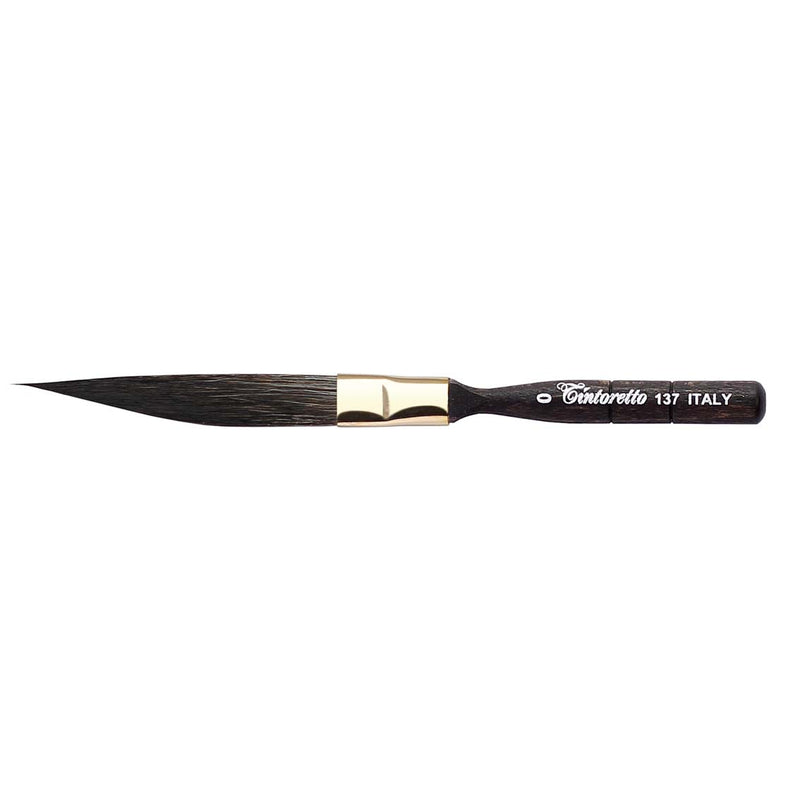 TINTORETTO  SR 137 SWORD SHAPED KAZAN SQUIRREL SYNTHETIC BRUSH NO 5
