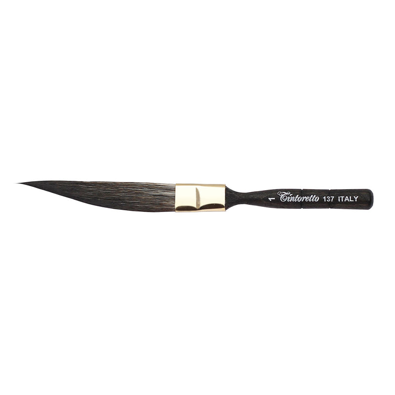 TINTORETTO  SR 137 SWORD SHAPED KAZAN SQUIRREL SYNTHETIC BRUSH NO 1