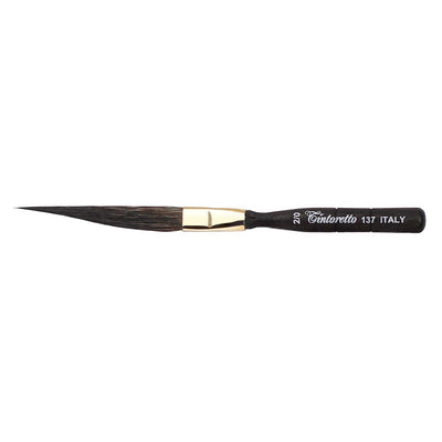 TINTORETTO  SR 137 SWORD SHAPED KAZAN SQUIRREL SYNTHETIC BRUSH NO 2/0