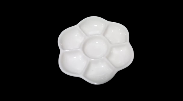 DELUXE PORCELAIN CERAMIC PALETTE 3" X 7 WELL