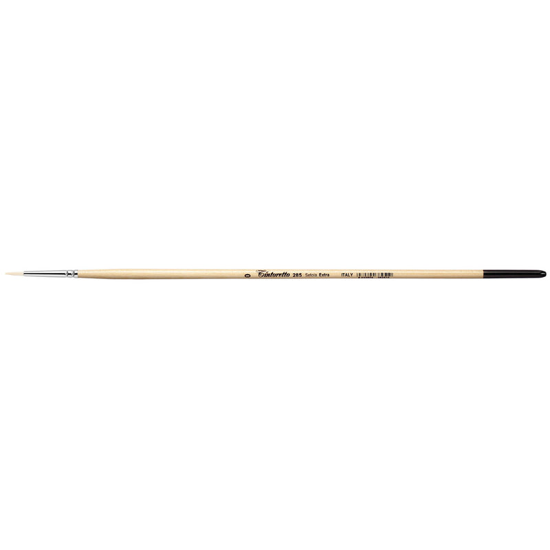 TINTORETTO  SR 285 HOG HAIR ROUND BRUSH EXTRA BRISTLE NO 0