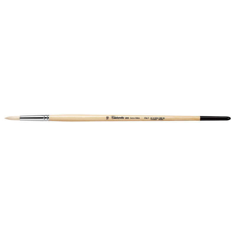 TINTORETTO  SR 285 HOG HAIR ROUND BRUSH EXTRA BRISTLE NO 10