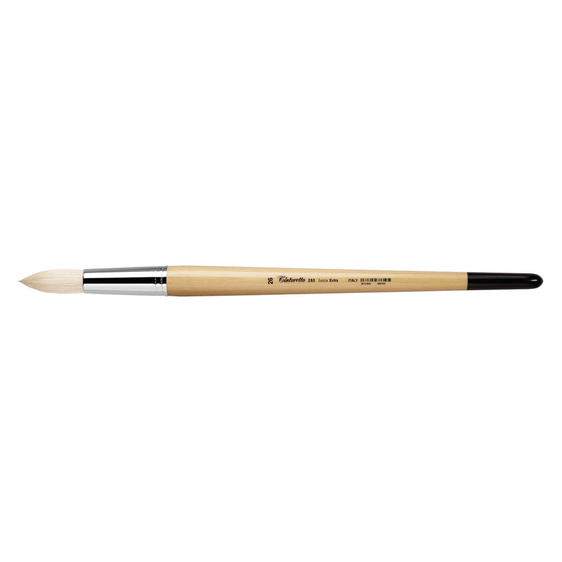 TINTORETTO  SR 285 HOG HAIR ROUND BRUSH EXTRA BRISTLE NO 26