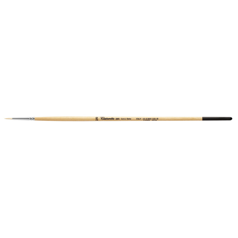 TINTORETTO  SR 285 HOG HAIR ROUND BRUSH EXTRA BRISTLE NO 2/0