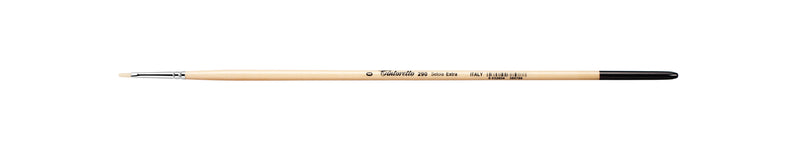 TINTORETTO  SR 290 HOG HAIR FLAT NATURAL BRISTLE LONG HANDLE NO 0