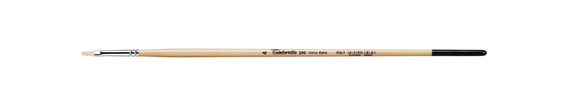 TINTORETTO  SR 290 HOG HAIR FLAT NATURAL BRISTLE LONG HANDLE NO 4