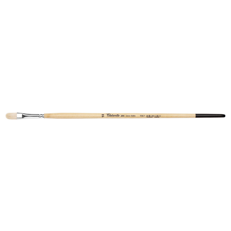 TINTORETTO  SR 294 HOG HAIR FILBERT BRUSH EXTRA BRISTLE NO 10