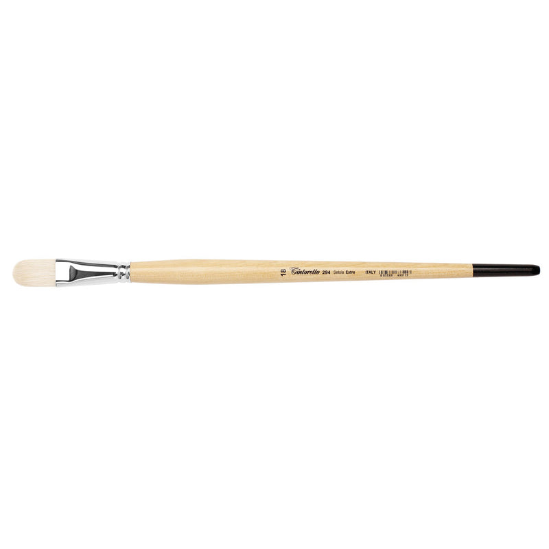 TINTORETTO  SR 294 HOG HAIR FILBERT BRUSH EXTRA BRISTLE NO 18