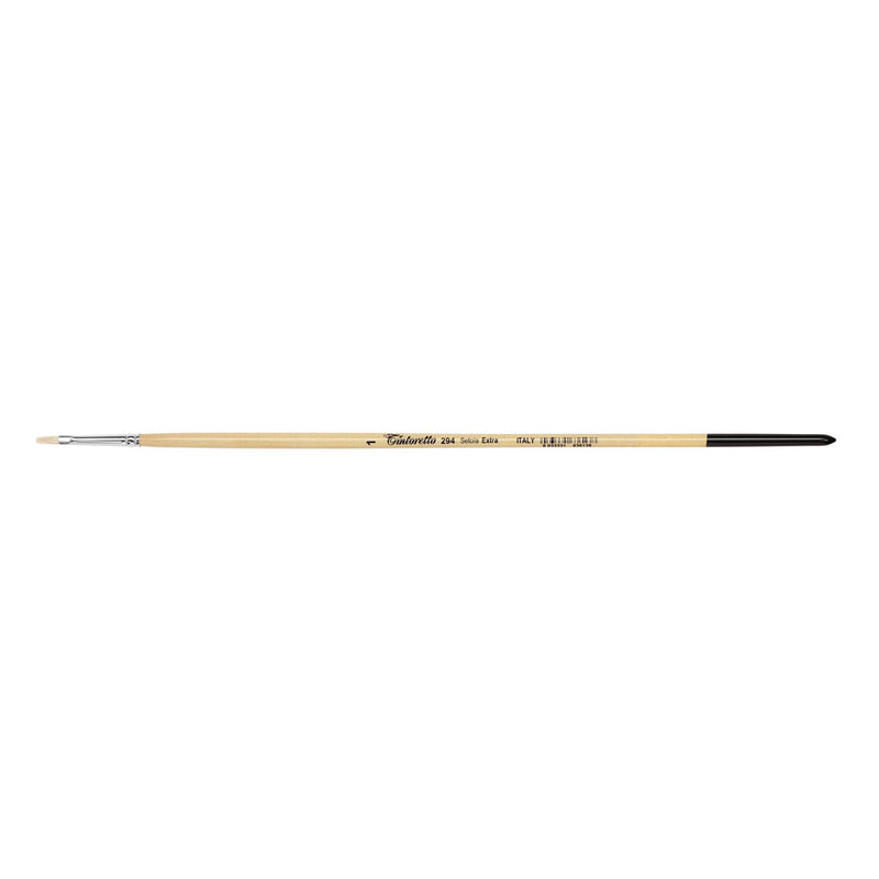 TINTORETTO  SR 294 HOG HAIR FILBERT BRUSH EXTRA BRISTLE NO 1
