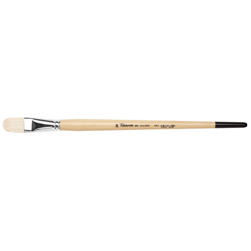 TINTORETTO  SR 294 HOG HAIR FILBERT BRUSH EXTRA BRISTLE NO 20