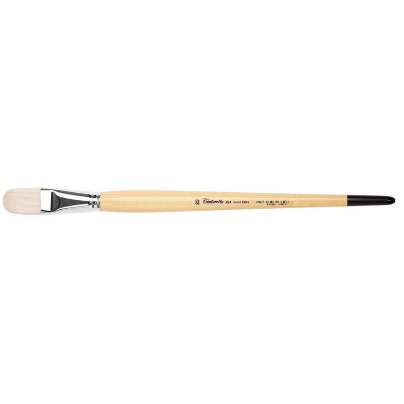 TINTORETTO  SR 294 HOG HAIR FILBERT BRUSH EXTRA BRISTLE NO 22