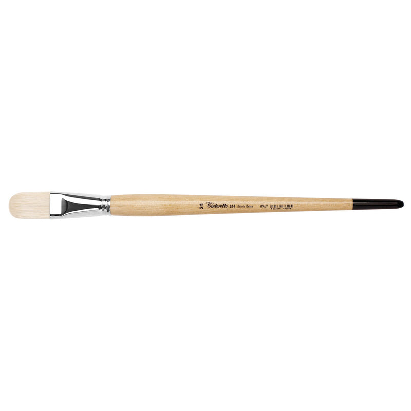 TINTORETTO  SR 294 HOG HAIR FILBERT BRUSH EXTRA BRISTLE NO 24