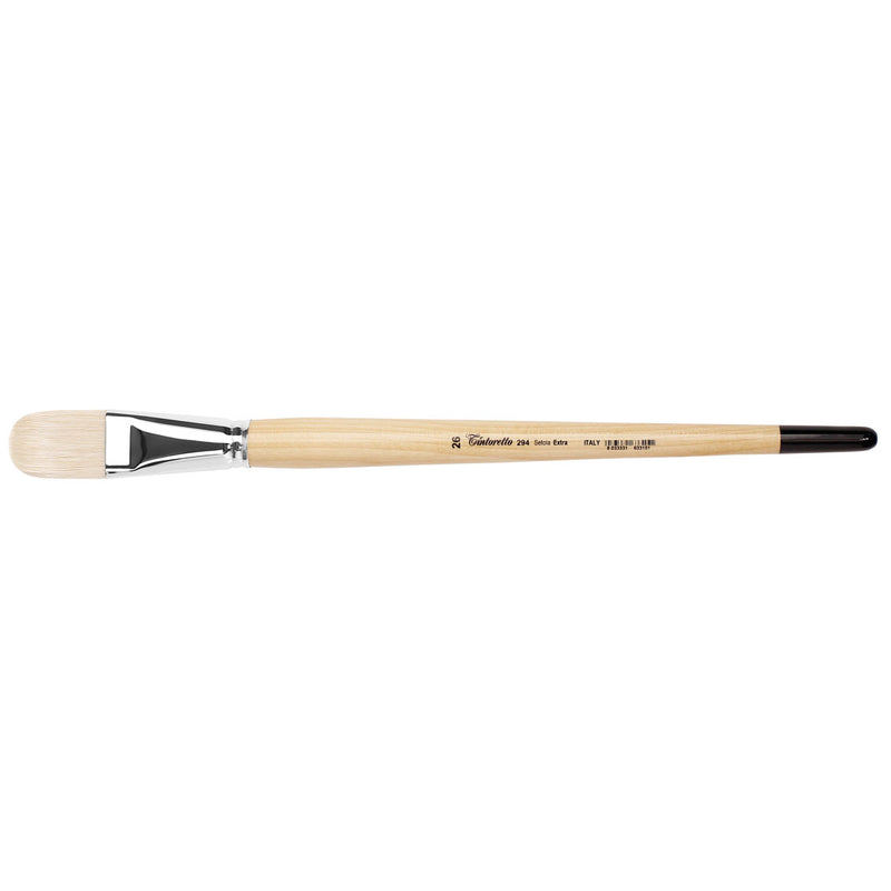 TINTORETTO  SR 294 HOG HAIR FILBERT BRUSH EXTRA BRISTLE NO 26