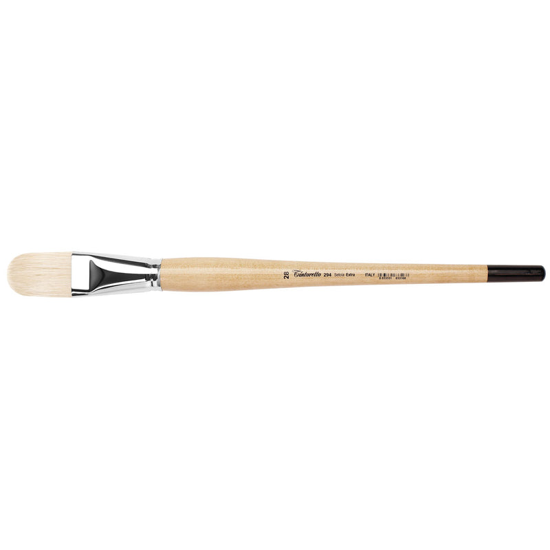 TINTORETTO  SR 294 HOG HAIR FILBERT BRUSH EXTRA BRISTLE NO 28