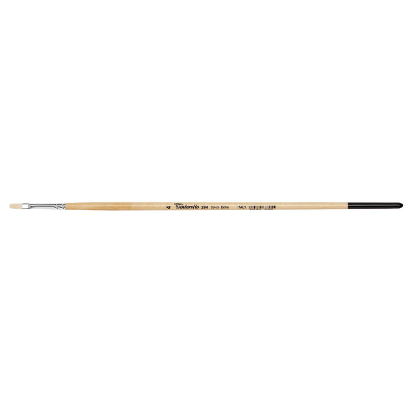 TINTORETTO  SR 294 HOG HAIR FILBERT BRUSH EXTRA BRISTLE NO 4
