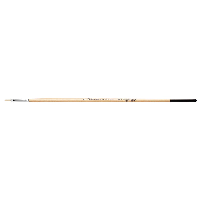 TINTORETTO  SR 295 HOG LONGER HAIR FILBERT BRUSH EXTRA BRISTLE NO 0