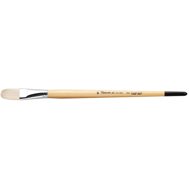 TINTORETTO  SR 295 HOG LONGER HAIR FILBERT BRUSH EXTRA BRISTLE NO 20