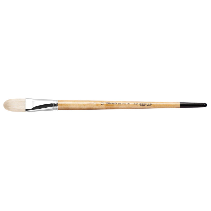 TINTORETTO  SR 295 HOG LONGER HAIR FILBERT BRUSH EXTRA BRISTLE NO 22