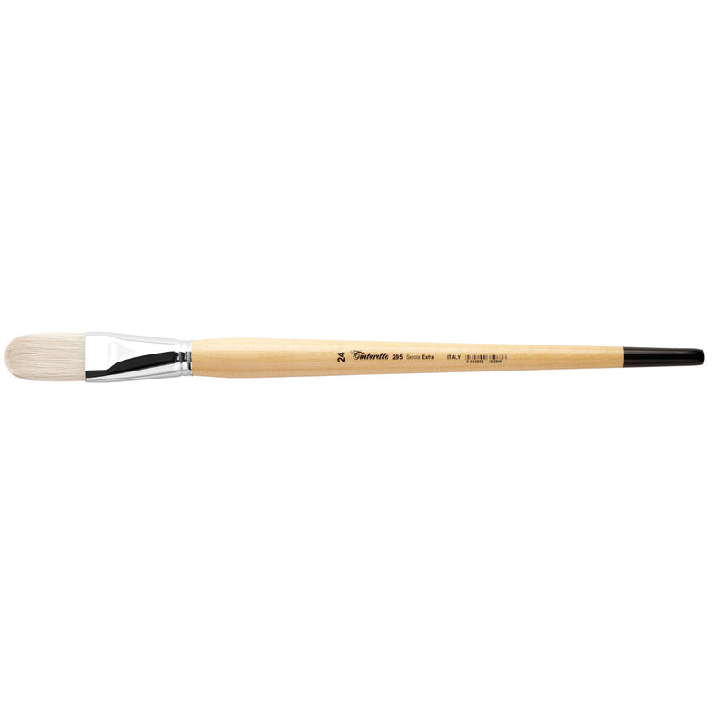 TINTORETTO  SR 295 HOG LONGER HAIR FILBERT BRUSH EXTRA BRISTLE NO 24