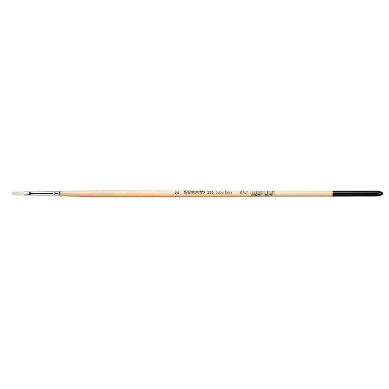 TINTORETTO  SR 295 HOG LONGER HAIR FILBERT BRUSH EXTRA BRISTLE NO 2