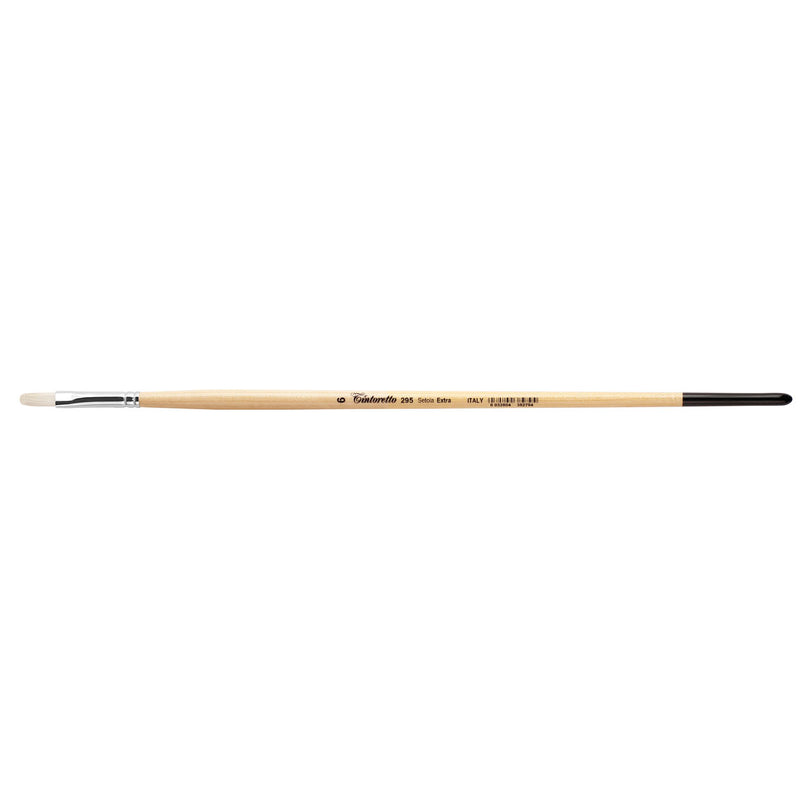 TINTORETTO  SR 295 HOG LONGER HAIR FILBERT BRUSH EXTRA BRISTLE NO 6