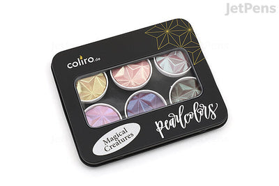 COLIRO WATER COLOUR PANS PEARLS MAGICAL CREATURES SET OF 6 (C510)