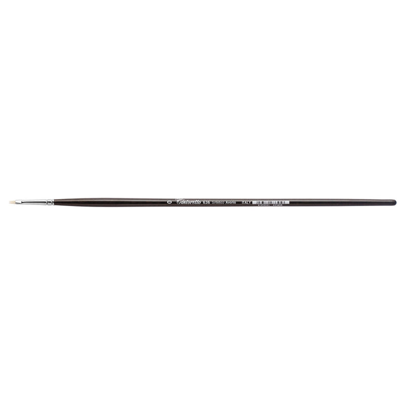 TINTORETTO  SR 636 FLAT BRUSH IVORY SYNTHETIC FIBRE NO 0
