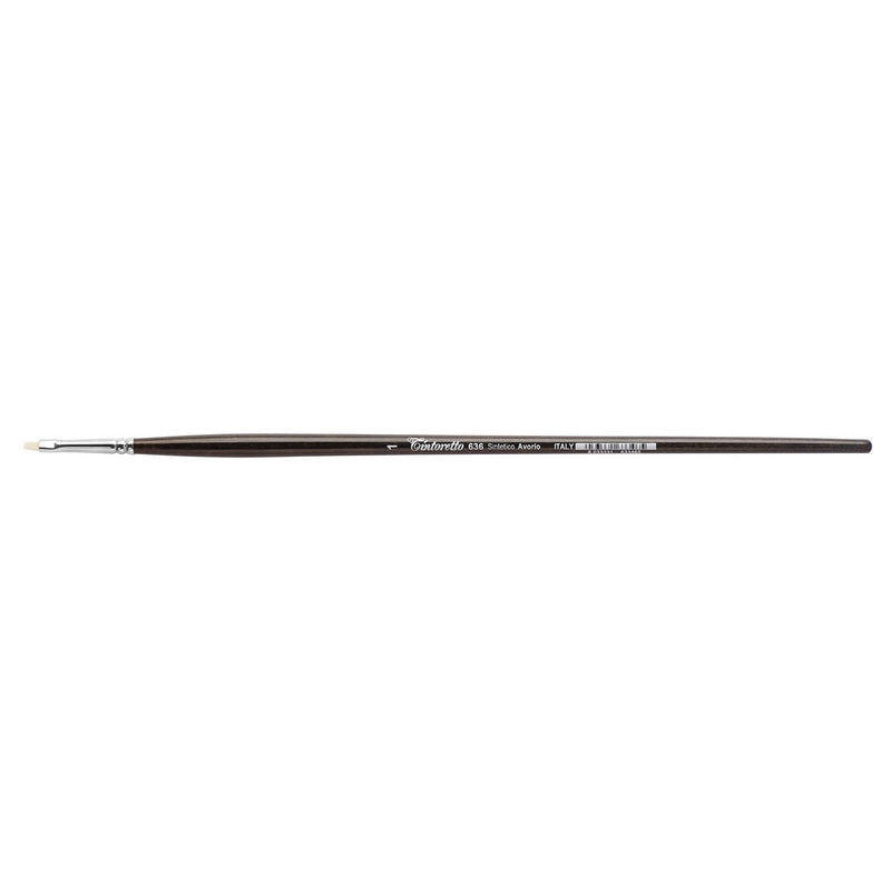 TINTORETTO  SR 636 FLAT BRUSH IVORY SYNTHETIC FIBRE NO 1