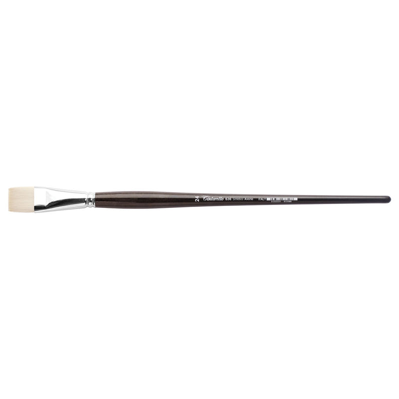 TINTORETTO  SR 636 FLAT BRUSH IVORY SYNTHETIC FIBRE NO 24