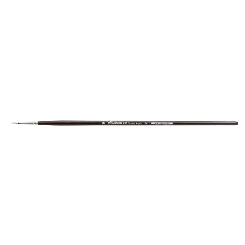 TINTORETTO  SR 638 FILBERT BRUSH IVORY SYNTHETIC FIBRE NO 0