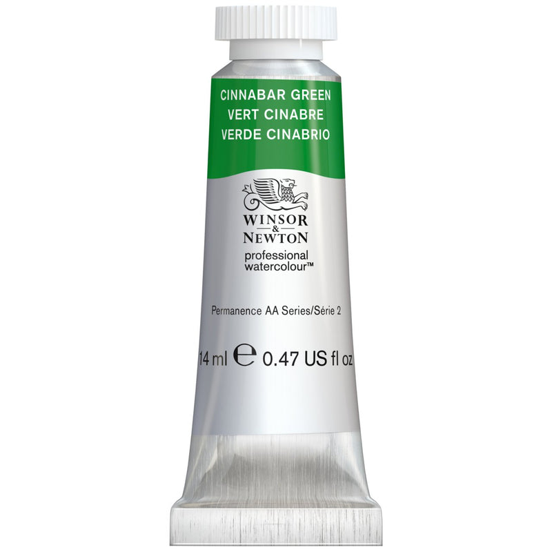 WINSOR & NEWTON PROFESSIONAL WATER COLOUR TUBE 14 ML SR  2 CINNABAR GREEN (420)