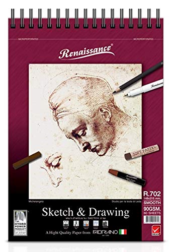 RENAISSANCE SKETCH & DRAWING PAD R-702 90 GSM 6 x 8 A5 (155346)