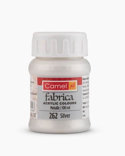 CAMLIN FABRICA METALLIC ACRYLIC COLOUR 100 ML SILVER